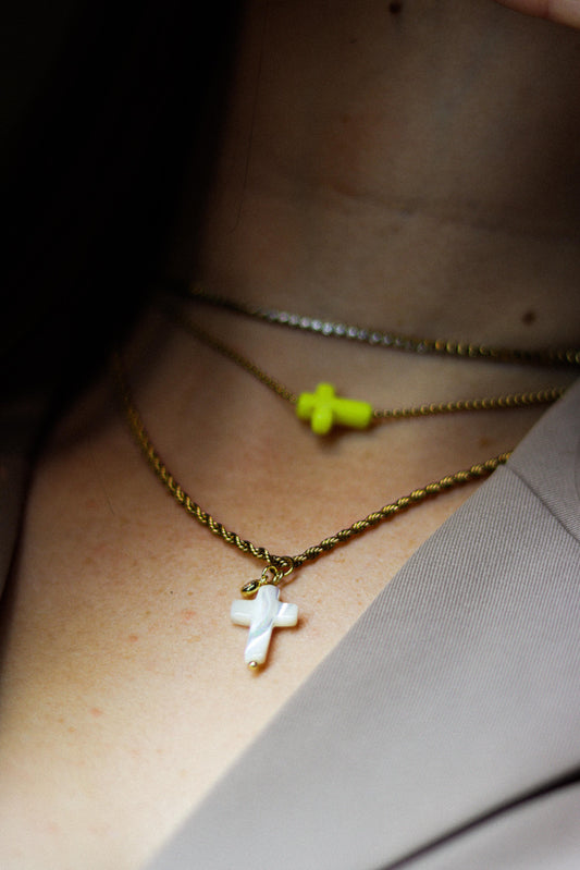 Pearl Cross Necklace